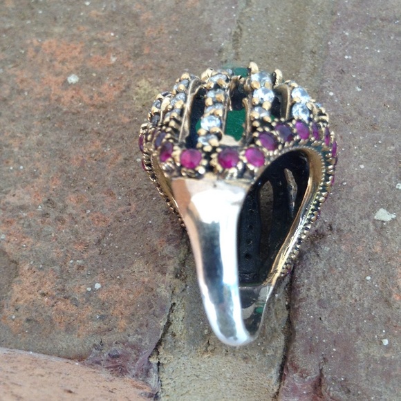 HANDCRAFTED HIGH Quality EMERALD RUBY AND TOPAZ - Picture 4 of 4