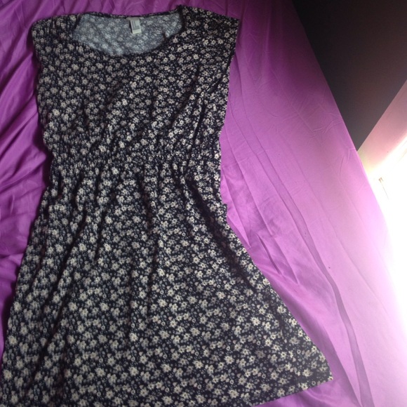 Black, floral dress