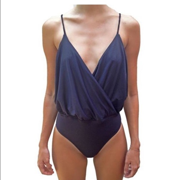 NWOT Backless deep V-neck bodysuit