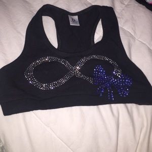 allstarcheerbling infinity bow sports bra