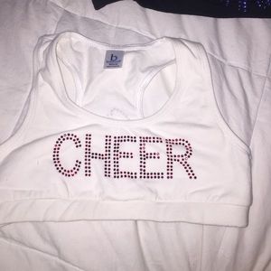 Allstarcheerbling White Cheer sports bra