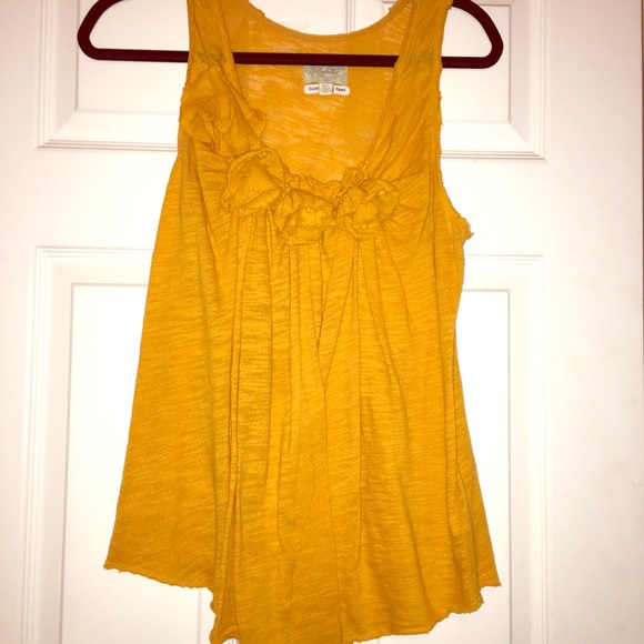 Yellow-gold Anthropologie top