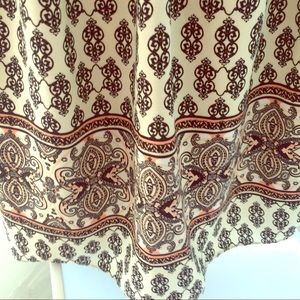 Black and white baroque print faux wrap dress