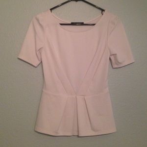 White dressy peplum top