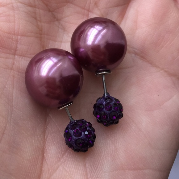 Blackberry Fireball Double Sided Earrings - Picture 2 of 4