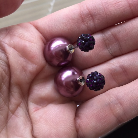 Blackberry Fireball Double Sided Earrings - Picture 3 of 4