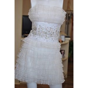 White Lace TERANI Cocktail Dress