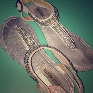 Silver Steve Madden Sandals