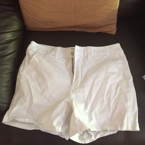 AE High Rise Shorties in White