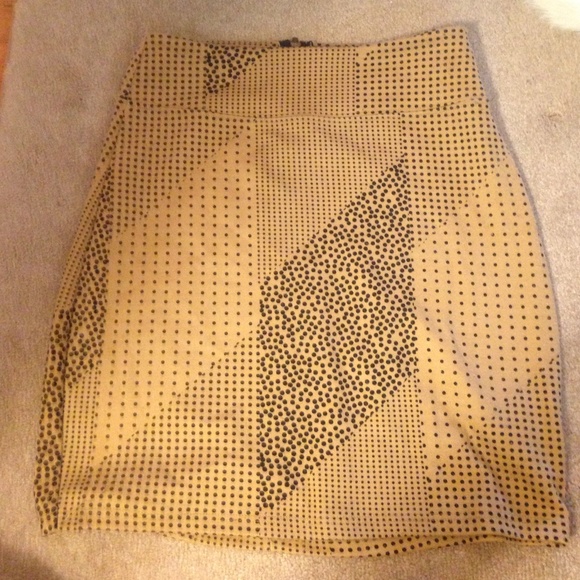 Tan and black bandage style skirt