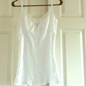 White Polyester tank top