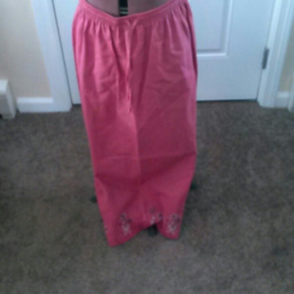 Rose colored skirt