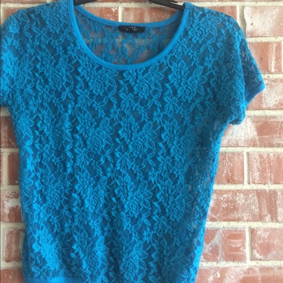 Blue Lace Top
