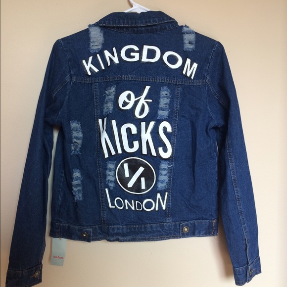 Dark Wash Graphic Denim Jacket