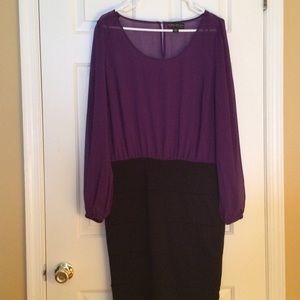 Purple and black dress