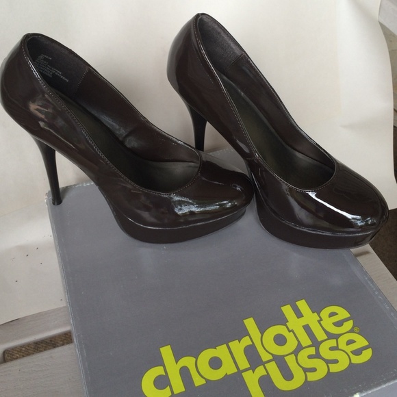 Chocolate brown pumps by Charlotte Russe