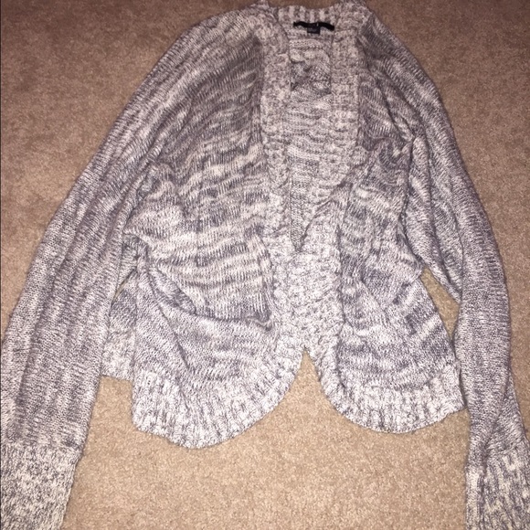 grey cardigan
