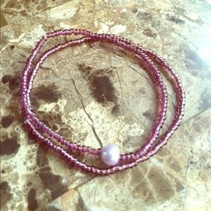 Purple Bracelet W Pearl