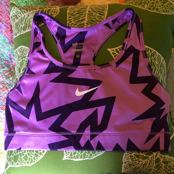 Nike Purple Burst Pattern Sports Bra