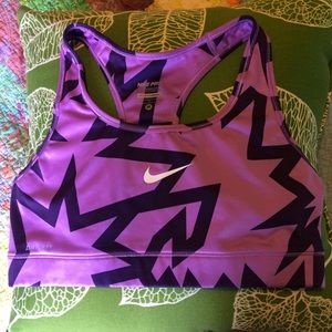 Nike Purple Burst Pattern Sports Bra