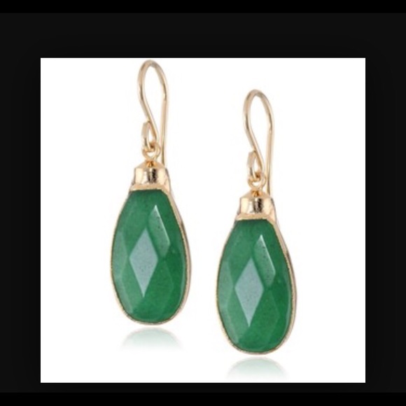 ✔SOLD✔Devon Leigh Green Onyx 24k Earrings