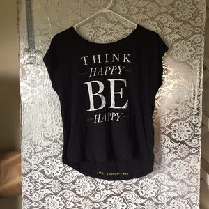 Aeropastle "Think happy, be happy" Quote Tee Shirt