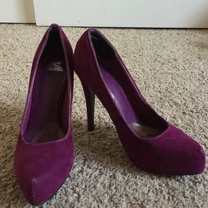 Shiekh Purple Faux Suede Pumps
