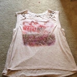 Charlotte Russe Cut Out Shoulder tanktop