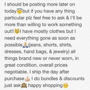 goal is to have everything gone by next month☺️