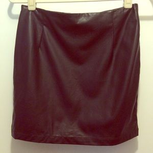 Vegan Leather Mini Skirt
