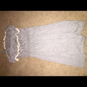 grey spaghetti strap dress