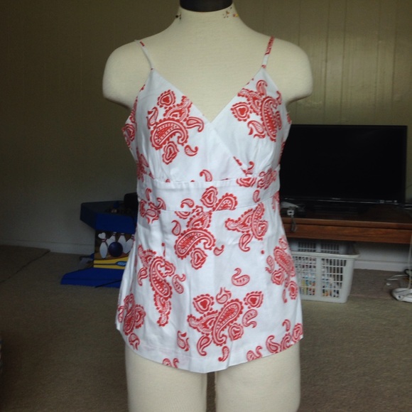 Ann Taylor Tops - Ann Taylor spaghetti strap paisley top