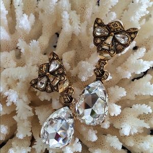 Oscar de la Renta Panther Crystal earrings