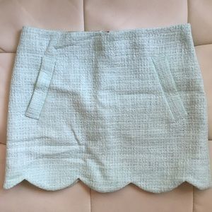 Topshop mint blue scalloped Spring/Summer skirt