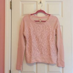Baby Pink Lace Sweater