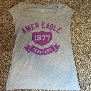 🇺🇸 Grey Printed American Eagle Favorite T-Shirt