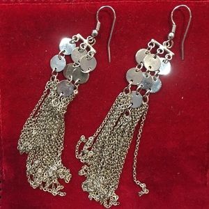 Silver BeBe earrings.