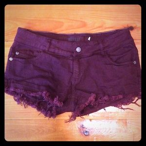 Brandy Melville Burgundy Cut-Offs