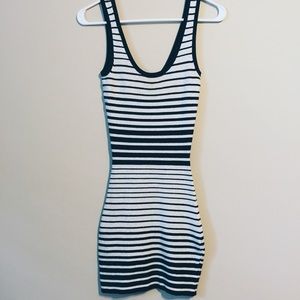Guess by Marciano black & white shiny mini dress!