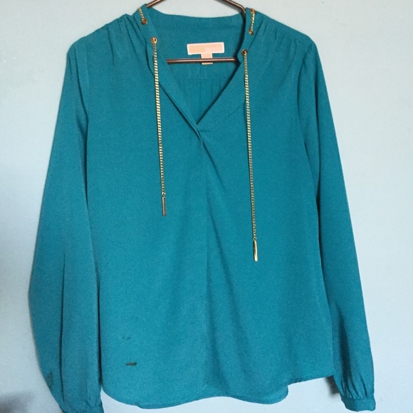 Teal Michael Kors blouse