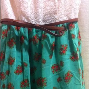 Floral and lace summer dress