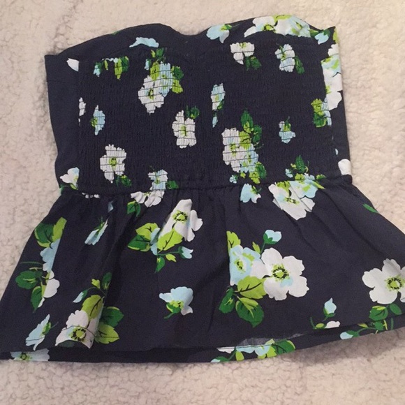 Hollister Strapless, Floral Top - Picture 2 of 3