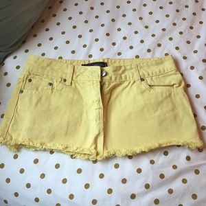 Bright Yellow Mini Skirt