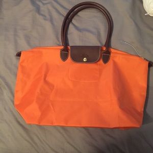 Large Orange Longchamp
