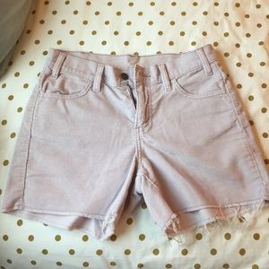 Lilac Corduroy Shorts