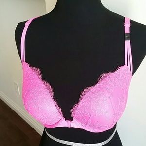 VS Hot Pink Strappy Push Up Bra