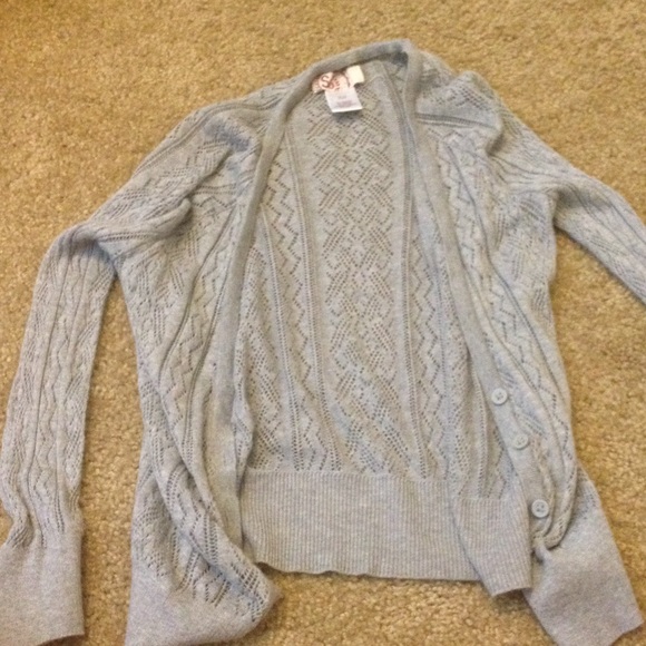 Gray cardigan