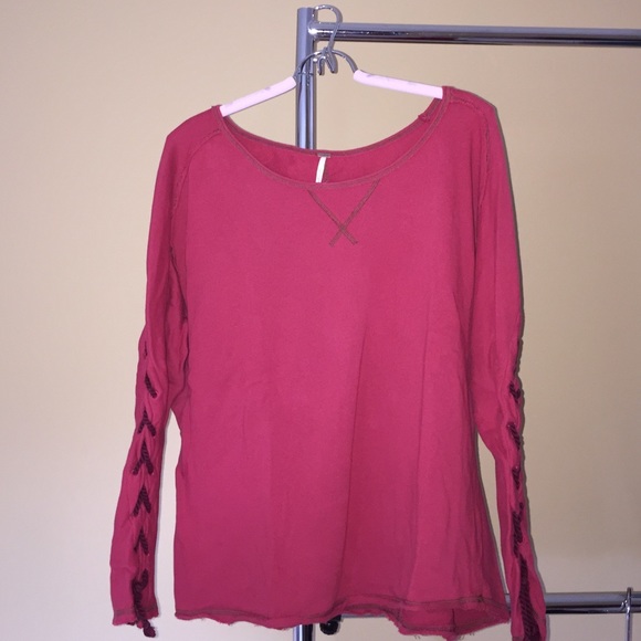 Free people red sweater