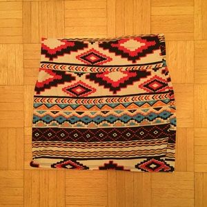 Aztec print skirt