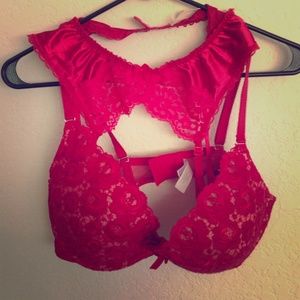 Victoria's Secret bra and garter belt bundle